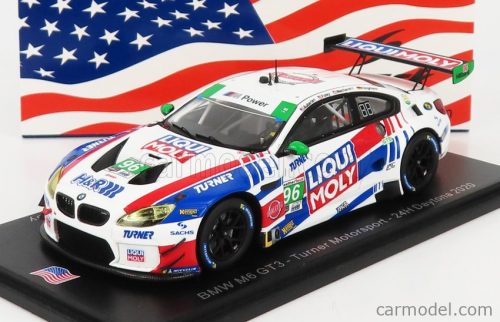 Spark-Model - Bmw 6-Series M6 Gt3 Team Turner Motorsport Liqui Moly N 96 24H Daytona 2020 J.Klingmann - D.Machavern - B.Auberlen - R.Foley White Red Blue