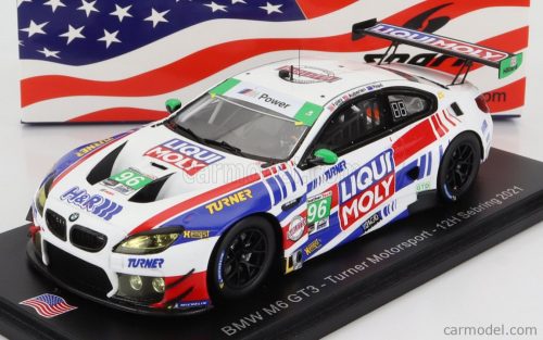 Spark-Model - Bmw 6-Series M6 Gt3 Team Turner Motorsport N 96 12H Sebring 2021 B.Auberlen - R.Foley - A.Read White