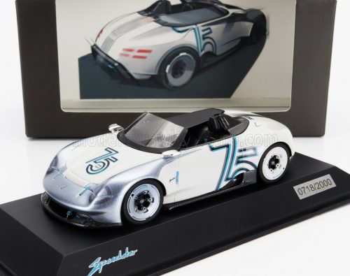 Spark - PORSCHE VISION 357 SPEEDSTER 2023 - 75th ANNIVERSARY PORSCHE SPORTS CAR 1948-2023 WHITE GREY MET