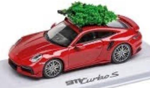 Spark - PORSCHE 911 992 TURBO S COUPE CHRISTMAS EDITION 2023 RED