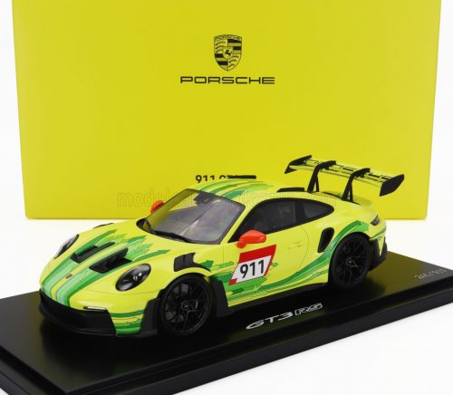 Spark - PORSCHE 911 992 GT3 RS N 911 COUPE 2023 - CON VETRINA - WITH SHOWCASE YELLOW GREEN