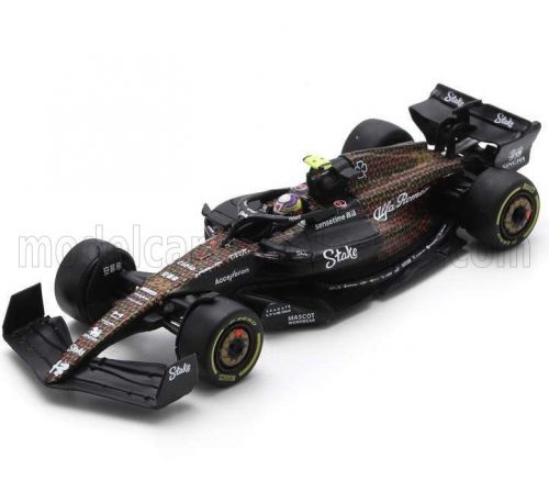 Spark - ALFA ROMEO F1  C43 TEAM STAKE N 24 LAS VEGAS USA GP 2023 GUANYU ZHOU BLACK BROWN