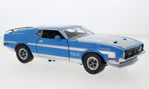 Sun Star - Ford Mustang Boss 351, blau/silber, 1971, 1:18