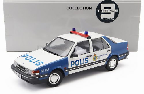 TRIPLE9 - SAAB 9000 CD TURBO POLIS 1990 WHITE BLUE