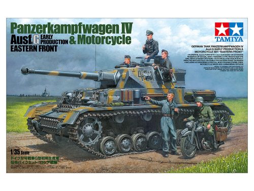 Tamiya - 1:35 Panzerkampfwagen IV Ausf G. Early Production & Motorcycle Eastern Front