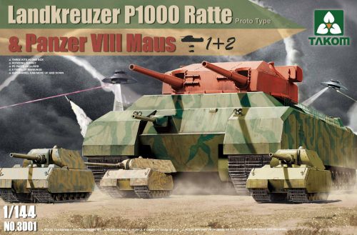 Takom - WWII Heavy Battle Tank Landkreuzer P1000 Ratte Proto type & Panzer VIII