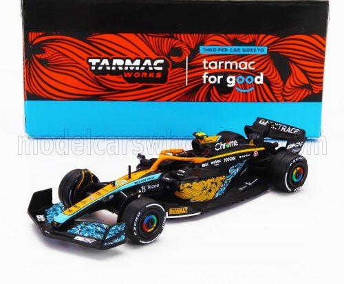 Tarmac - McLAREN F1  MCL36 TEAM MCLAREN N 4 ABU DHABI GP 2022 LANDO NORRIS ORANGE LIGHT BLUE