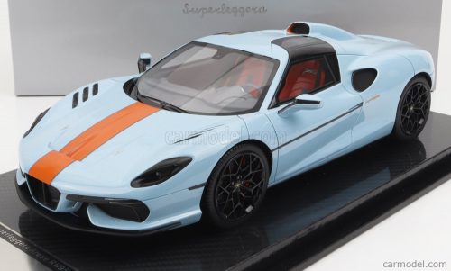 Tecnomodel - Touring Superleggera Arese Rh95 (Chassis And Engine F-12) 2021 Light Blue Orange - Gulf Colours