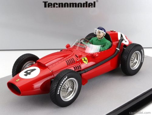 Tecnomodel - Ferrari F1 Dino 246 N 4 Winner French Gp Mike Hawthorn (With Pilot Figure) 1958 World Champion Red