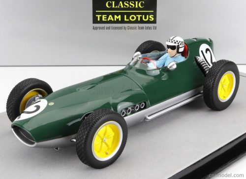 Tecnomodel - Lotus F1 16 N 12 Dutch Gp (With Pilot Figure) 1959 Innes Ireland British Racing Green Silver