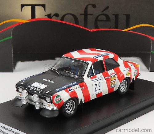 Trofeu - Ford England Escort Mki N 29 Rally Rac Lombard (Night Version) 1970 T.Makinen White Red Black