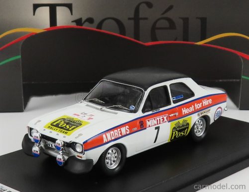 Trofeu - Ford England Escort Mk1 Rs2000 (Night Version) N 7 Rally Mintex 1975 R.Brookes - J.Brown White Black Orange