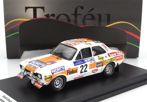 Trofeu - FORD ENGLAND ESCORT MKI (night version) N 22 RALLY 1000 LAKES 1975 JUHANI KYNSILEHTO - MARTIN HOLMES WHITE YELLOW