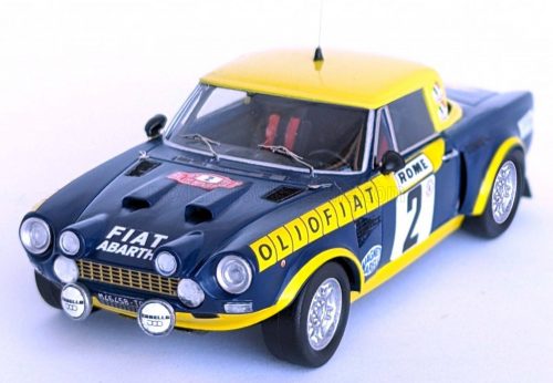 Trofeu - FIAT 124 ABARTH (night version) N 2 RALLY MONTECARLO 1976 MAURIZIO VERINI - FRANCESCO ROSSETTI BLUE YELLOW