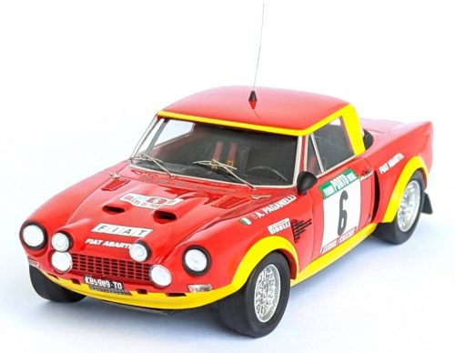 Trofeu - FIAT 124 ABARTH (night version) N 6 RALLY PORTUGAL 1975 ALCIDE PAGANELLI - NINI RUSSO RED YELLOW