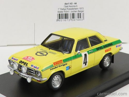 Trofeu - Opel Ascona A (Night Version) N 4 Winner Rally Russelsheim 1973 W.Rohrl - J.Berger Yellow Green