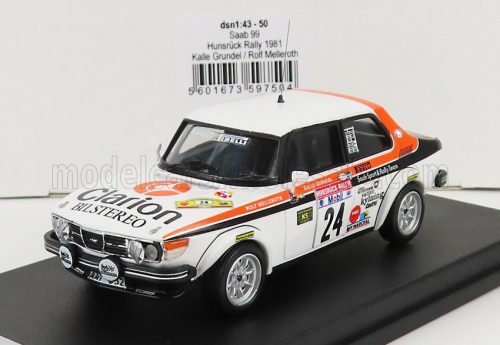 Trofeu - SAAB 99 N 24 RALLY HUNSRUCK 1981 K.GRUNDEL - R.MELLEROTH WHITE ORANGE BLACK