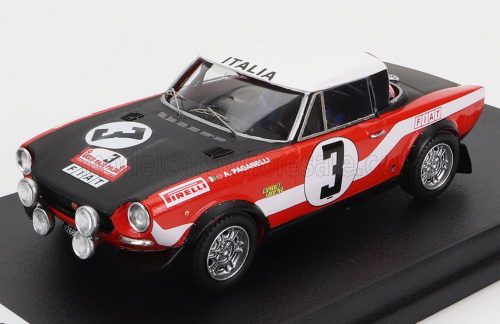 Trofeu - FIAT 124 ABARTH (night version) N 3 RALLY OF POLAND 1973 A.PAGANELLI - N.RUSSO RED BLACK WHITE