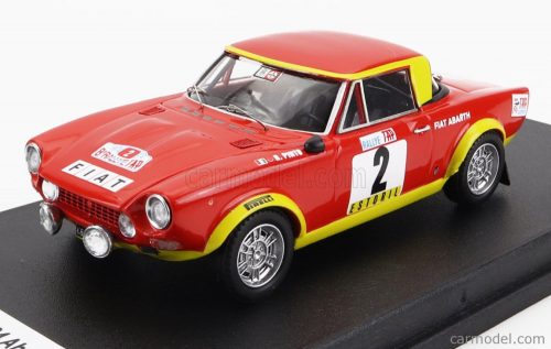 Trofeu - Fiat 124 Abarth N 2 Winner Rally Tap 1974 R.Pinto - A.Bernacchini Red Yellow