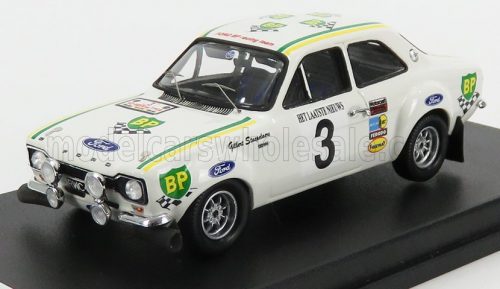 Trofeu - FORD ENGLAND ESCORT MKI N 3 WINNER RALLY YPRES 1972 G.STAEPELAERE - A.AERTS WHITE