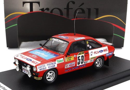 Trofeu - FORD ENGLAND ESCORT MKII RS2000 (night version) N 59 RALLY MONTECARLO 1982 C.BARONI - R.BAUD RED