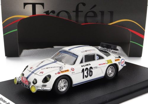 Trofeu - RENAULT ALPINE A110 N 136 RALLY MONTECARLO 1970 L.ELFS - P.LORANG WHITE