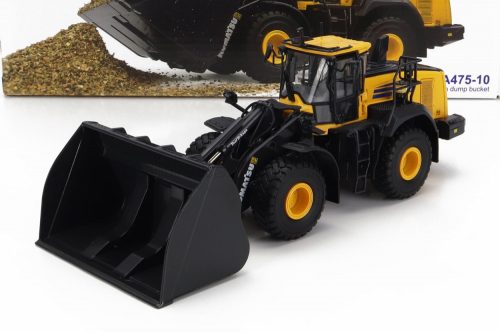 Universal Hobbies - KOMATSU WA475-10 RUSPA GOMMATA - SCRAPER TRACTOR YELLOW BLACK