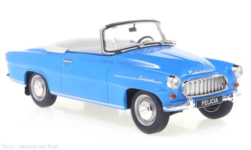 WHITEBOX - 1:24 Skoda Felicia Cabriolet Light Blue 1970 - WHITE BOX