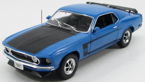 Welly - FORD USA MUSTANG BOSS 302 1969 BLUE MATT BLACK