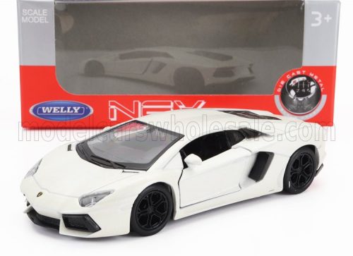 Welly - LAMBORGHINI AVENTADOR LP700-4 2011 WHITE PEARL MET