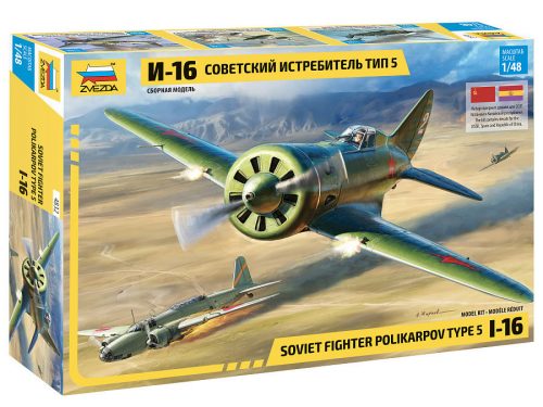 Zvezda - 1:48 Sovient Fighter Polikarpov I-16 Type 5 - ZVEZDA